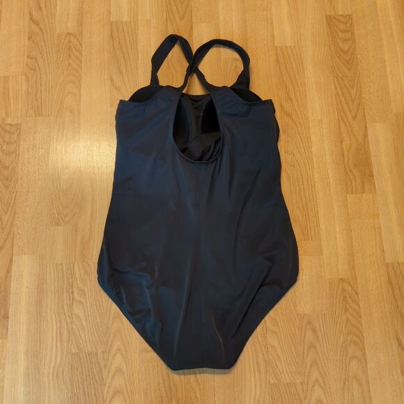 Swimsuitsforall Aquabelle One Piece Swimsuit Womens 18W Black Slimming Padded - Picture 3 of 6